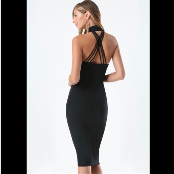 bebe Mock Neck Midi Dress - Picture 1 of 9